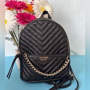 Victoria’s Sectet EUC small faux leather backpack